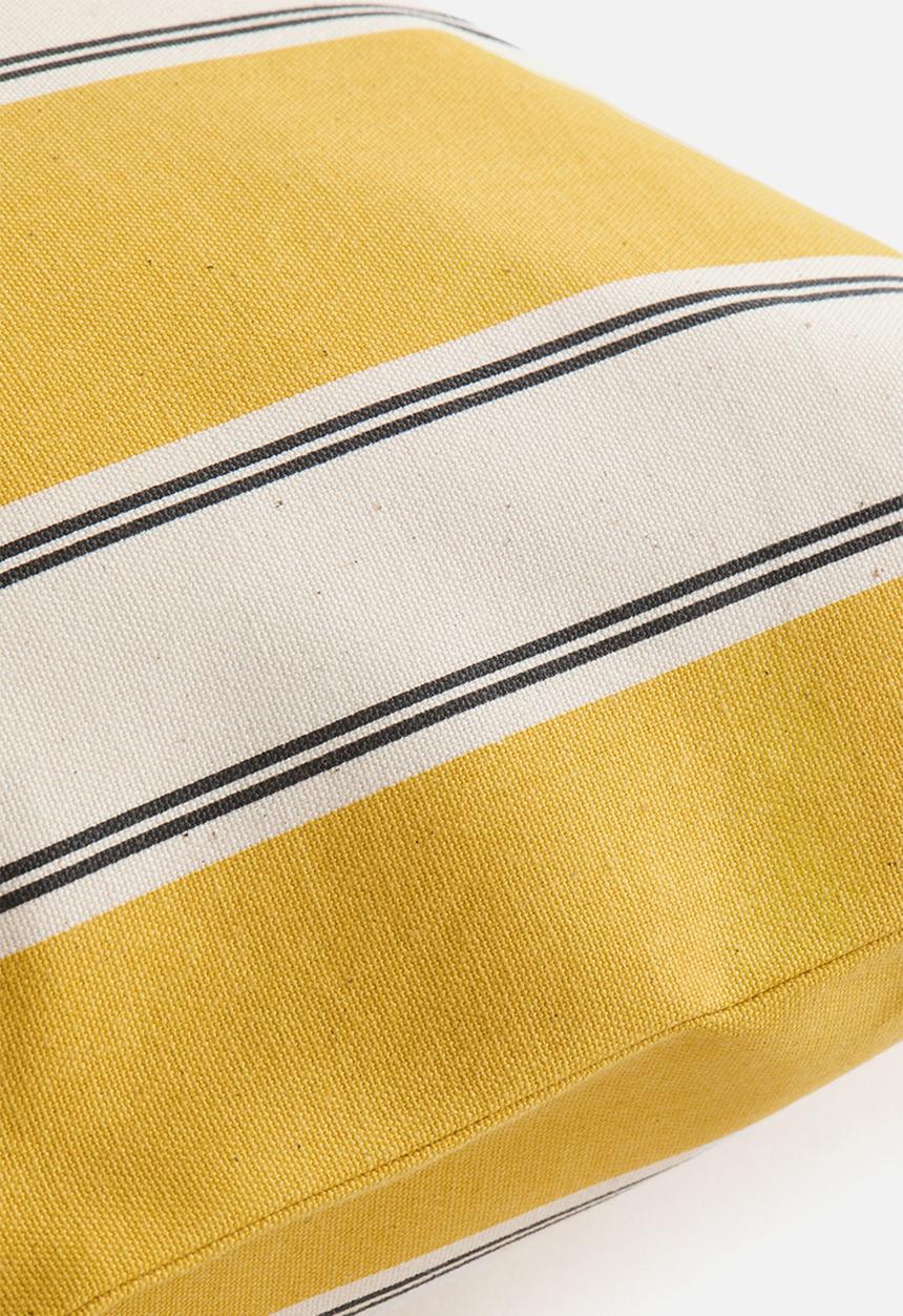 H&M - Outdoor cushion cover - yellow/striped