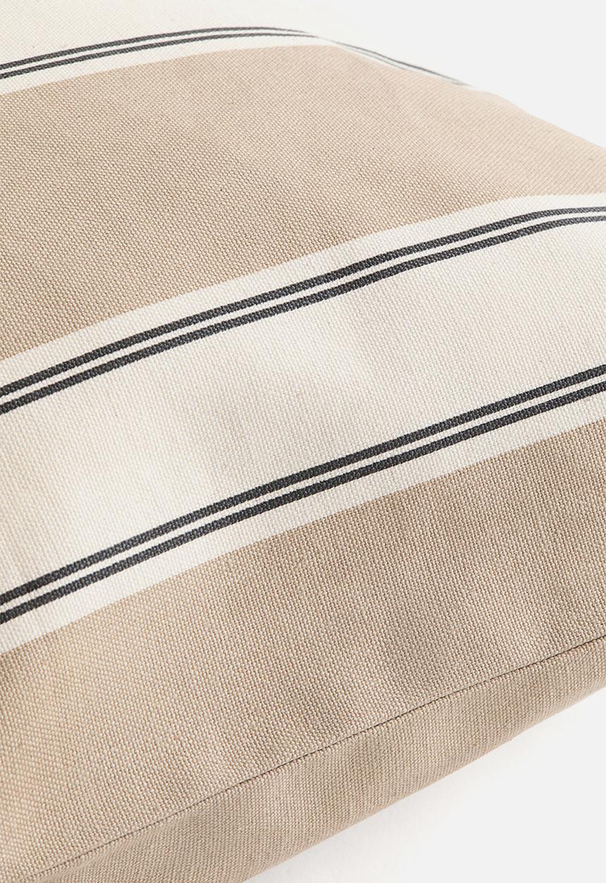 H&M - Outdoor cushion cover - beige/striped