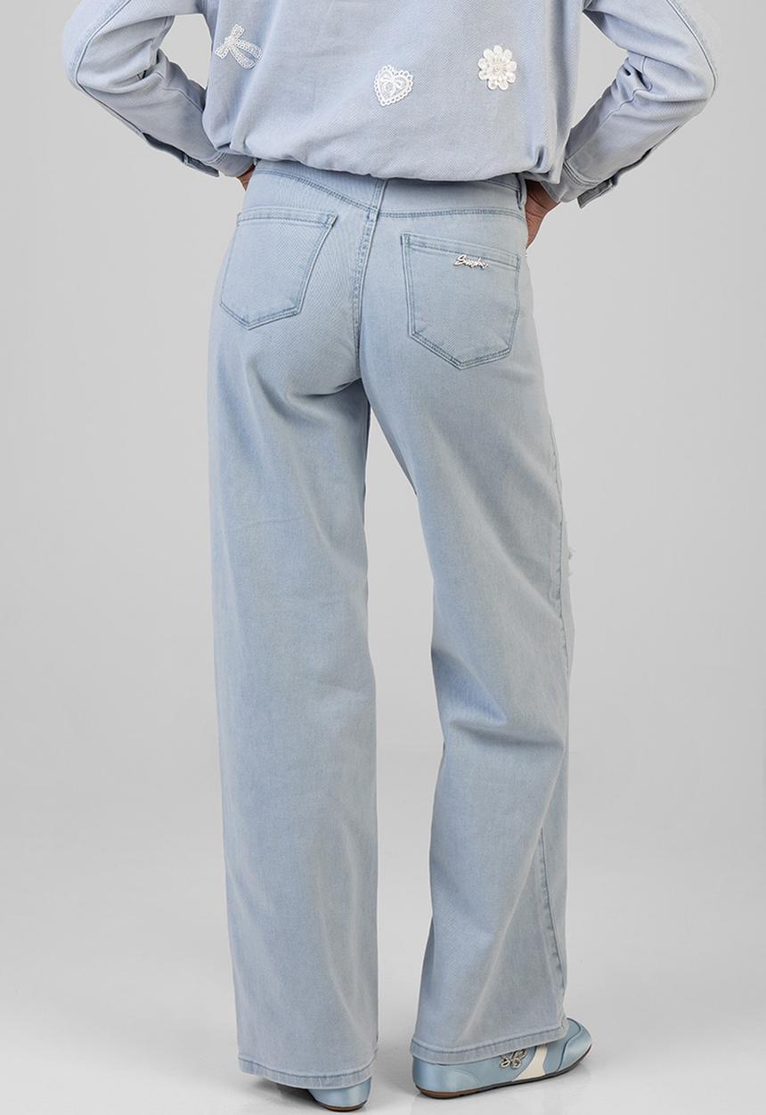 SISSY BOY - Kiera Wide Leg Jeans  - Light Vintage