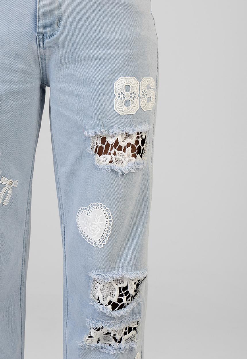 SISSY BOY - Kiera Wide Leg Jeans  - Light Vintage