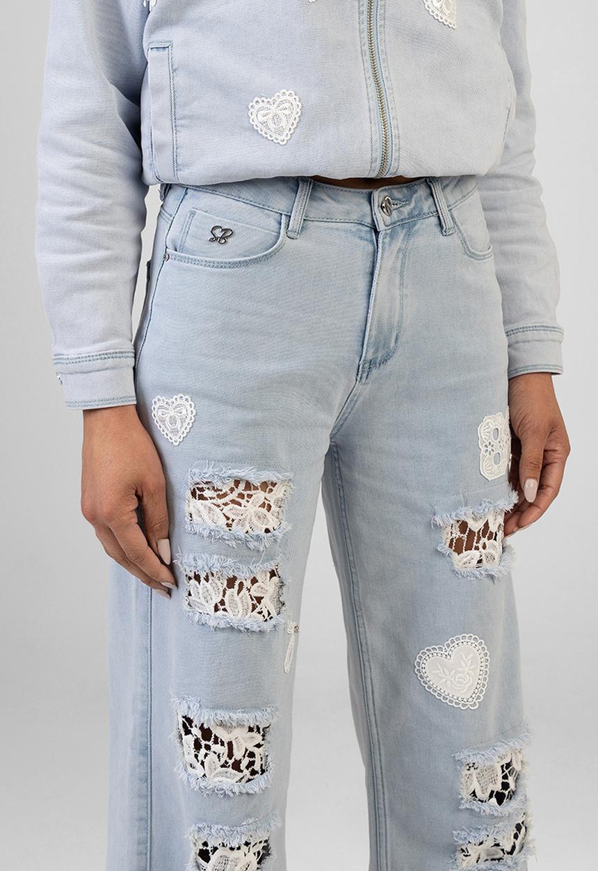 SISSY BOY - Kiera Wide Leg Jeans  - Light Vintage