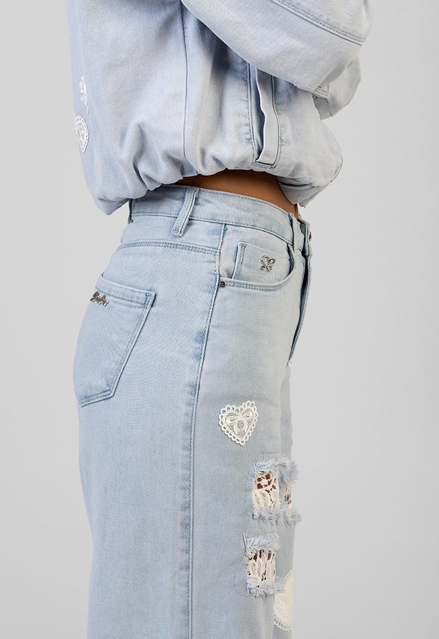 SISSY BOY - Kiera Wide Leg Jeans  - Light Vintage