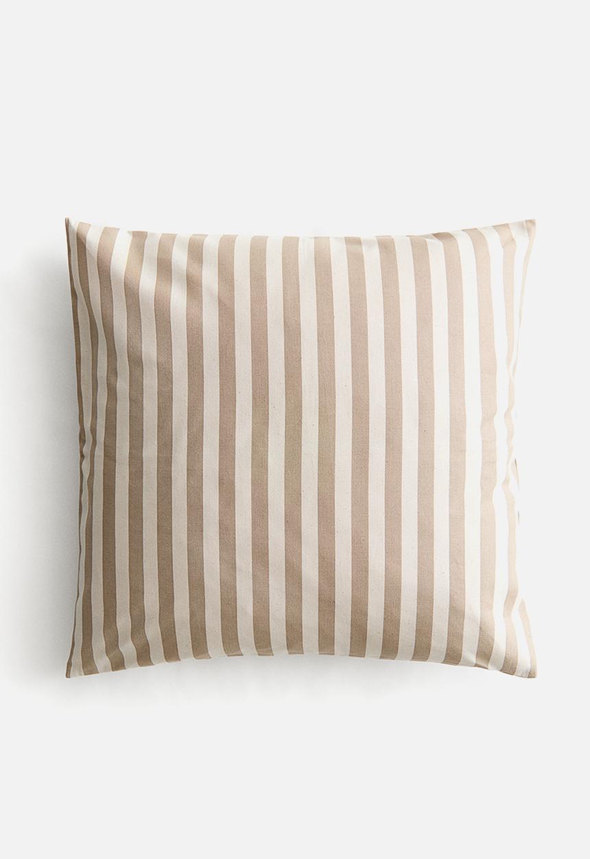 H&M - Outdoor cushion cover - beige/striped