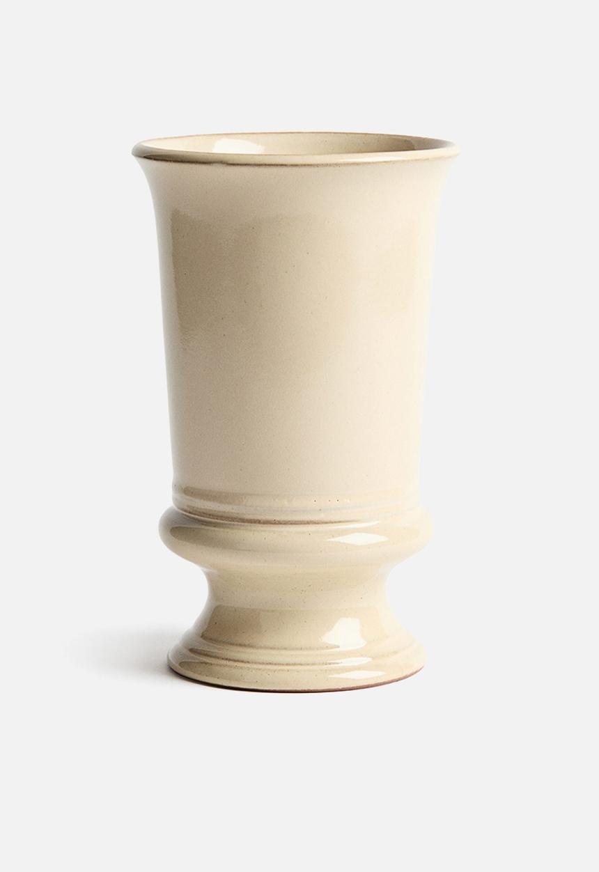 H&M - Reactive-glaze terracotta vase - light beige