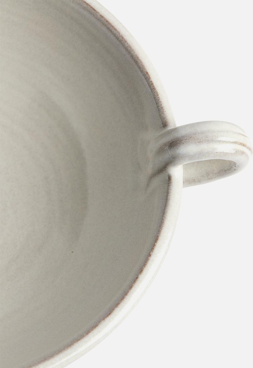 H&M - Footed reactive-glaze serving bowl - white