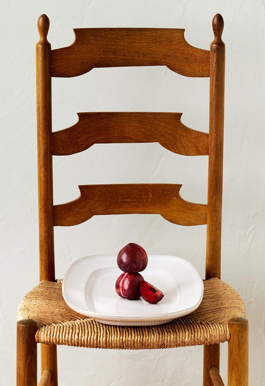 H&M - Reactive-glaze serving plate - white