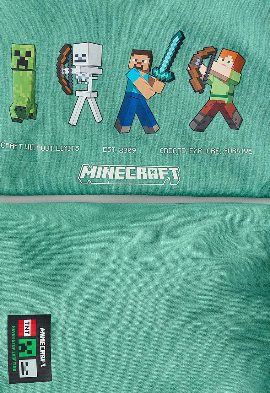 H&M - 2-piece printed set - green/minecraft