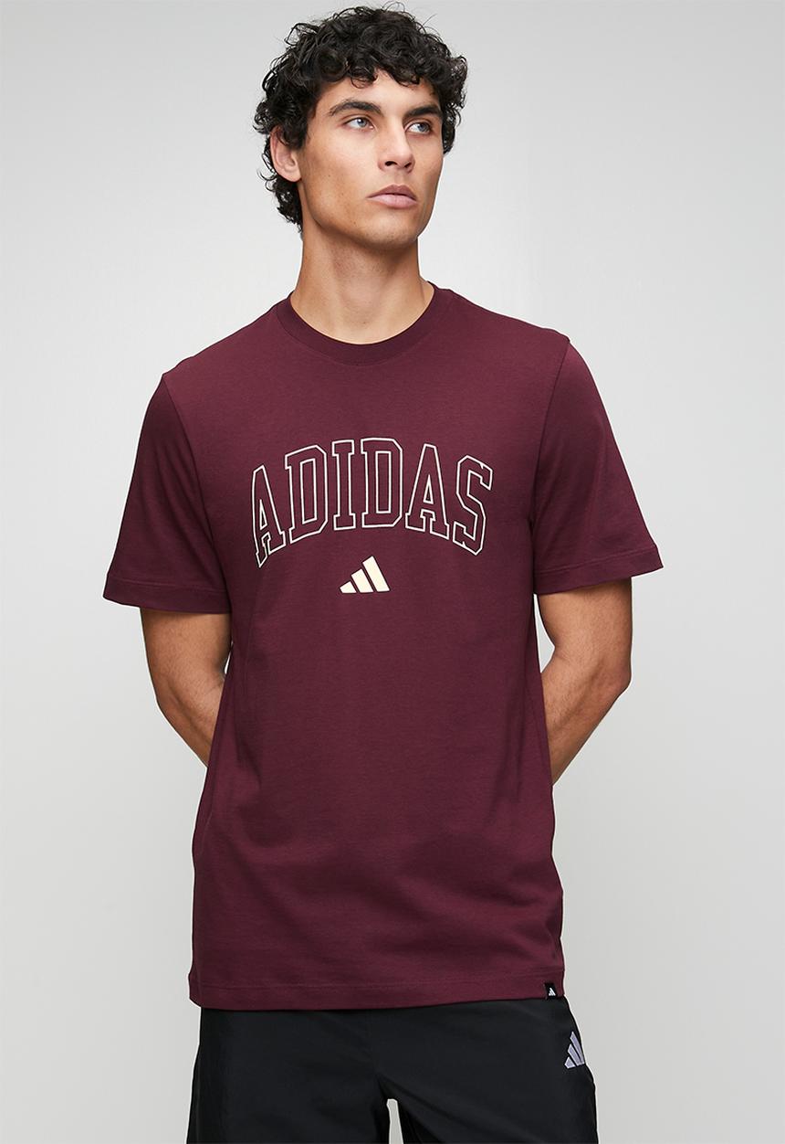 adidas Performance - COLLEGIATE Tee  - maroon
