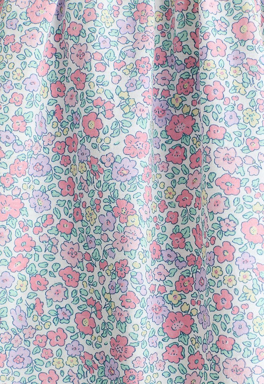 H&M - Patterned cotton dress - white/pink floral
