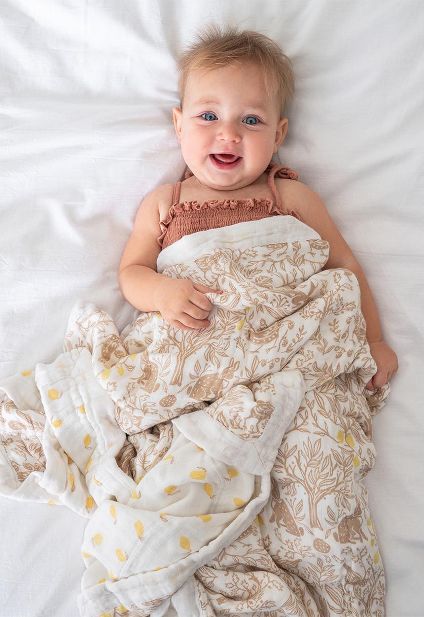 Aden & Anais - Dream Blanket Silky Soft - Natural Woodland