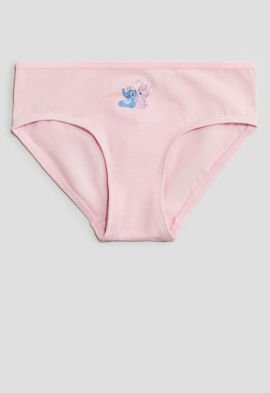 H&M - 7-pack cotton briefs - light pink/lilo&stitch