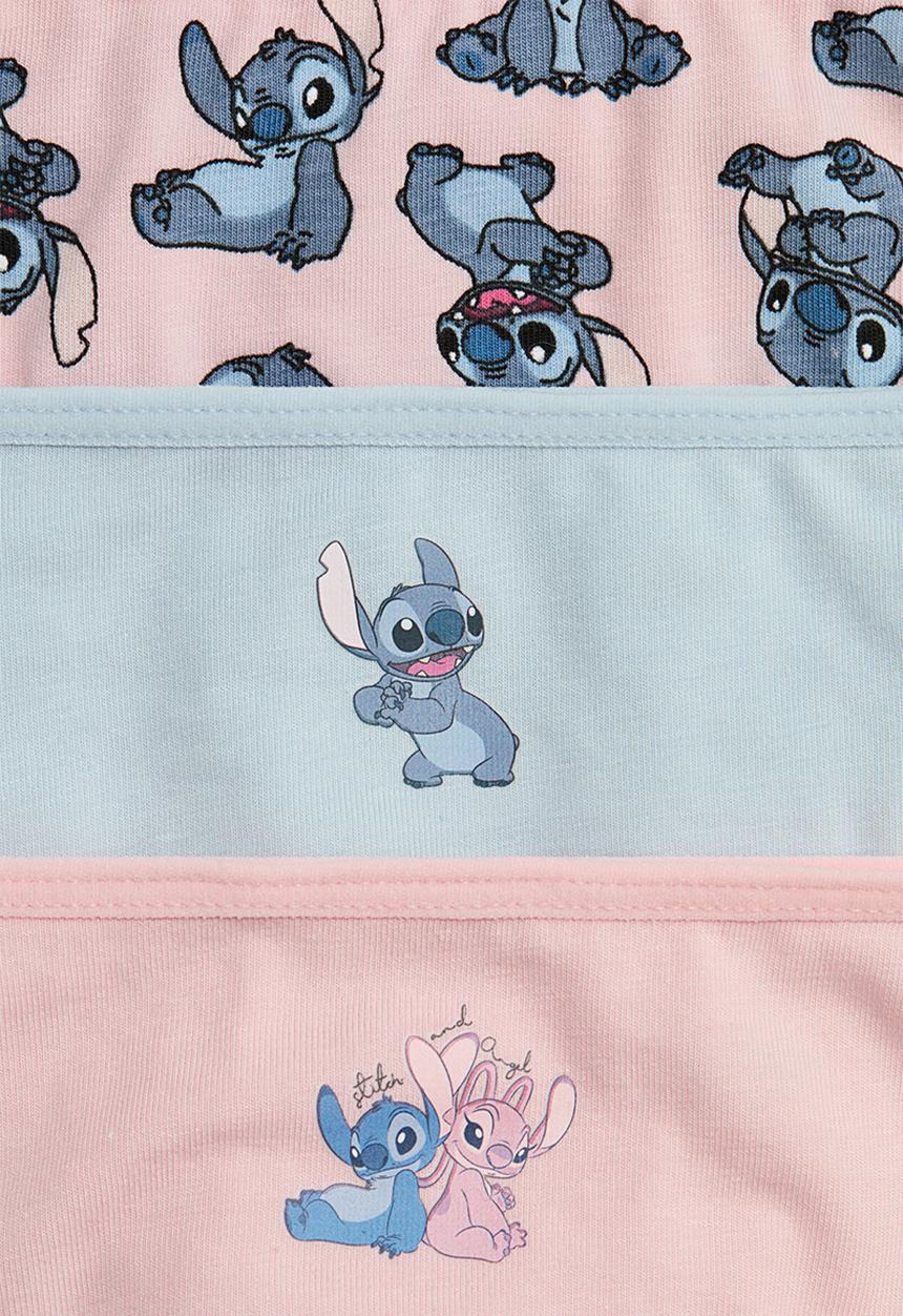 H&M - 7-pack cotton briefs - light pink/lilo&stitch