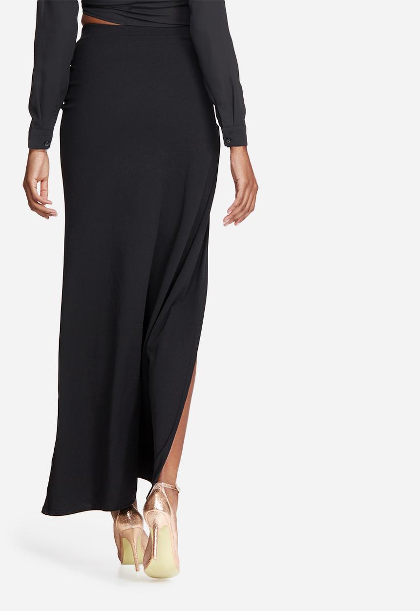 Missguided - Stretch crepe split side maxi skirt