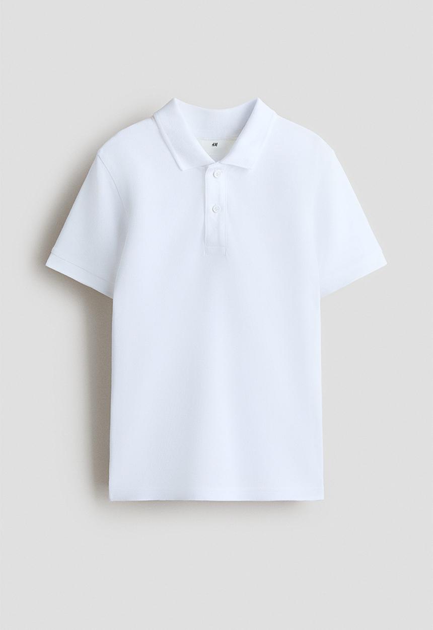 H&M - Cotton piqu? polo shirt - white