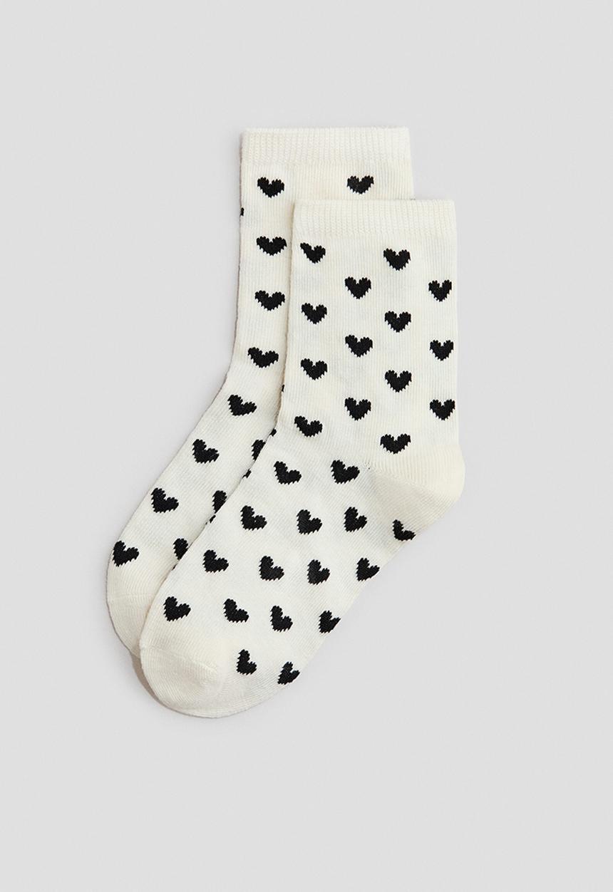 H&M - 10-pack socks - light pink/hearts