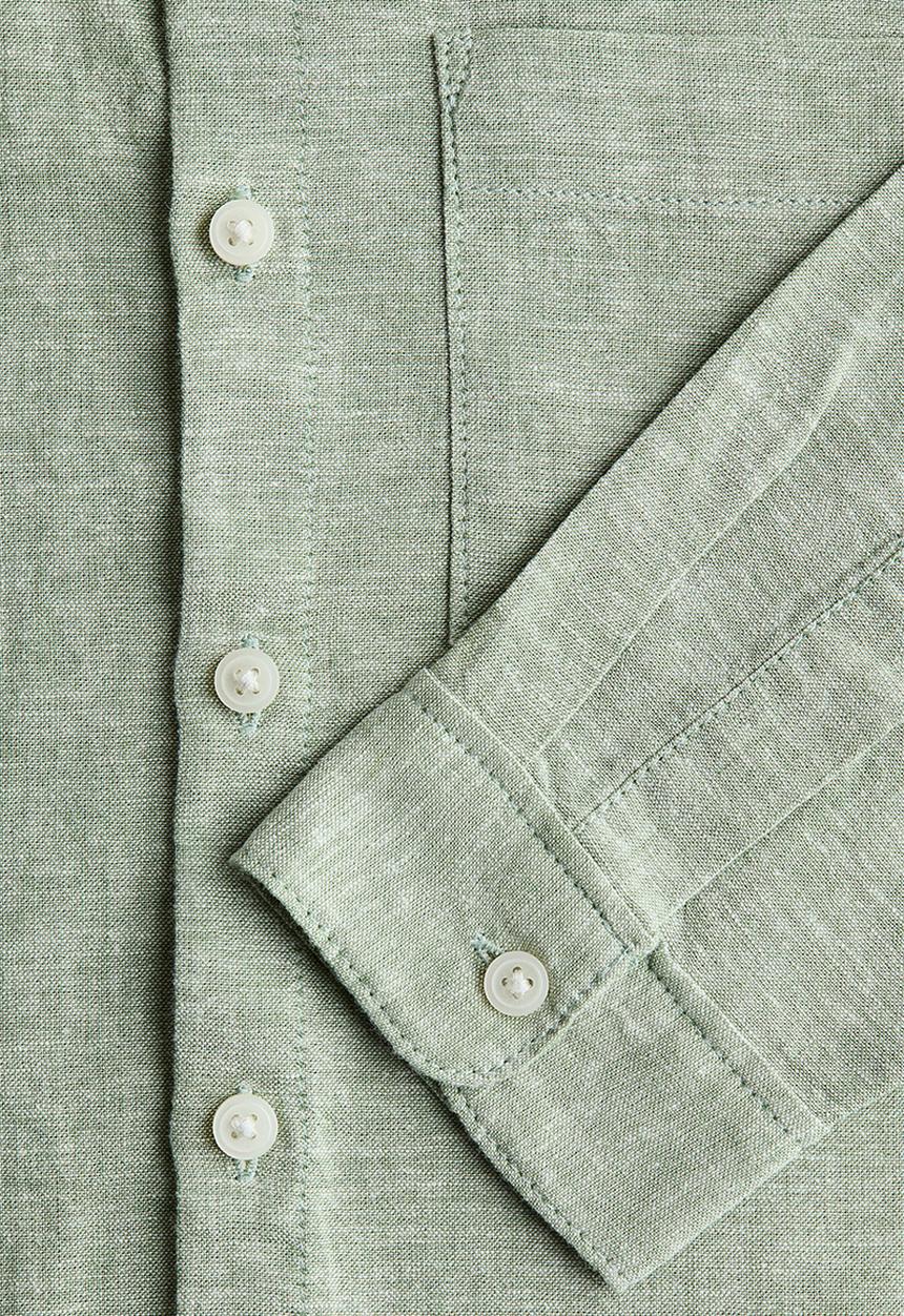 H&M - Linen-blend shirt - light green marl