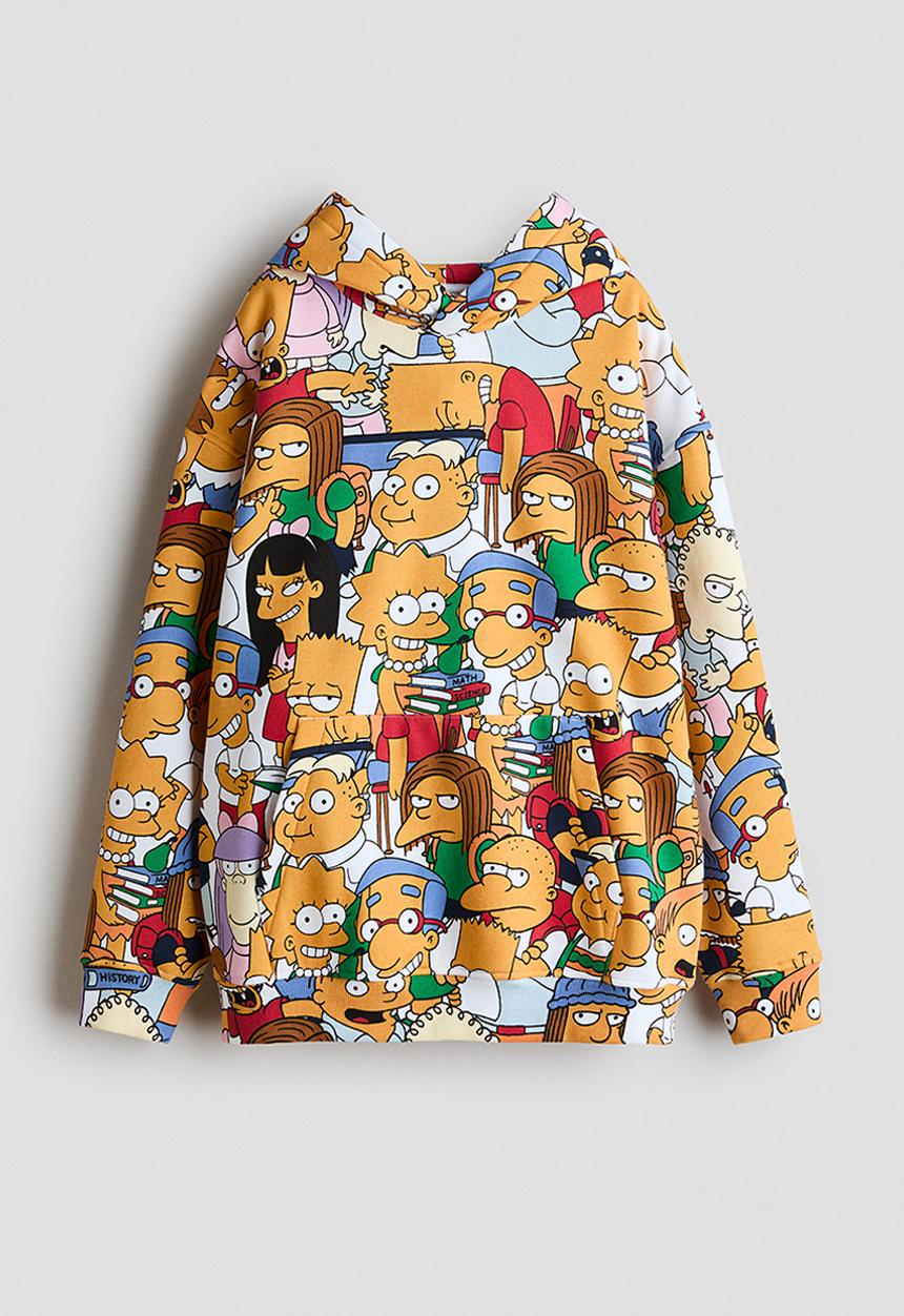 H&M - Printed hoodie - white/the simpsons