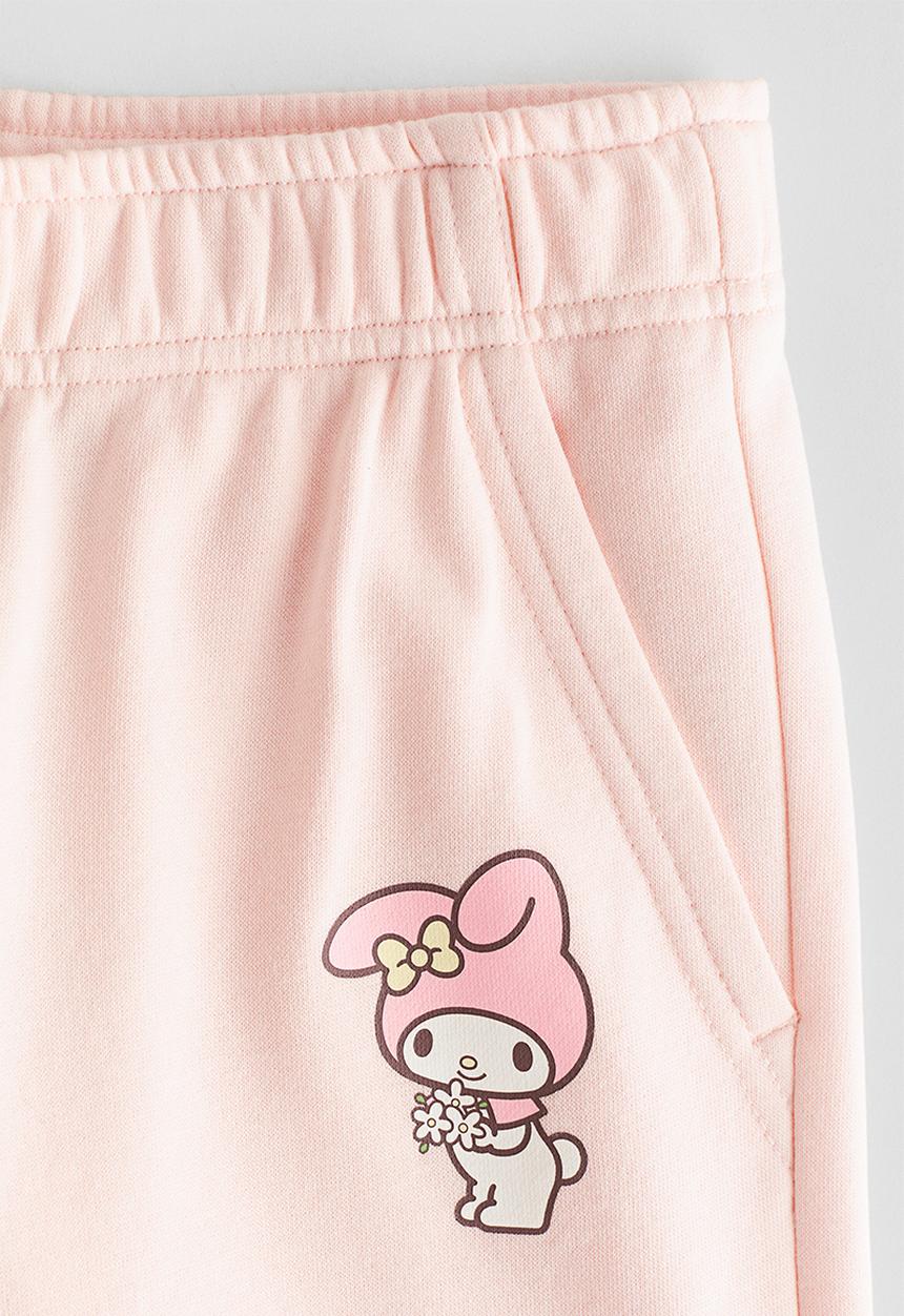 H&M - Print-motif sweatshirt joggers - light pink/my melody