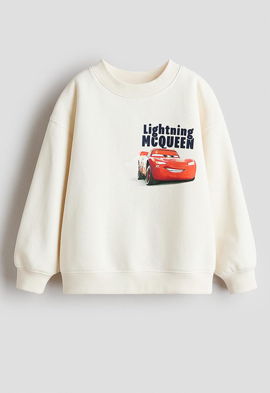 H&M - Printed sweatshirt - cream/cars