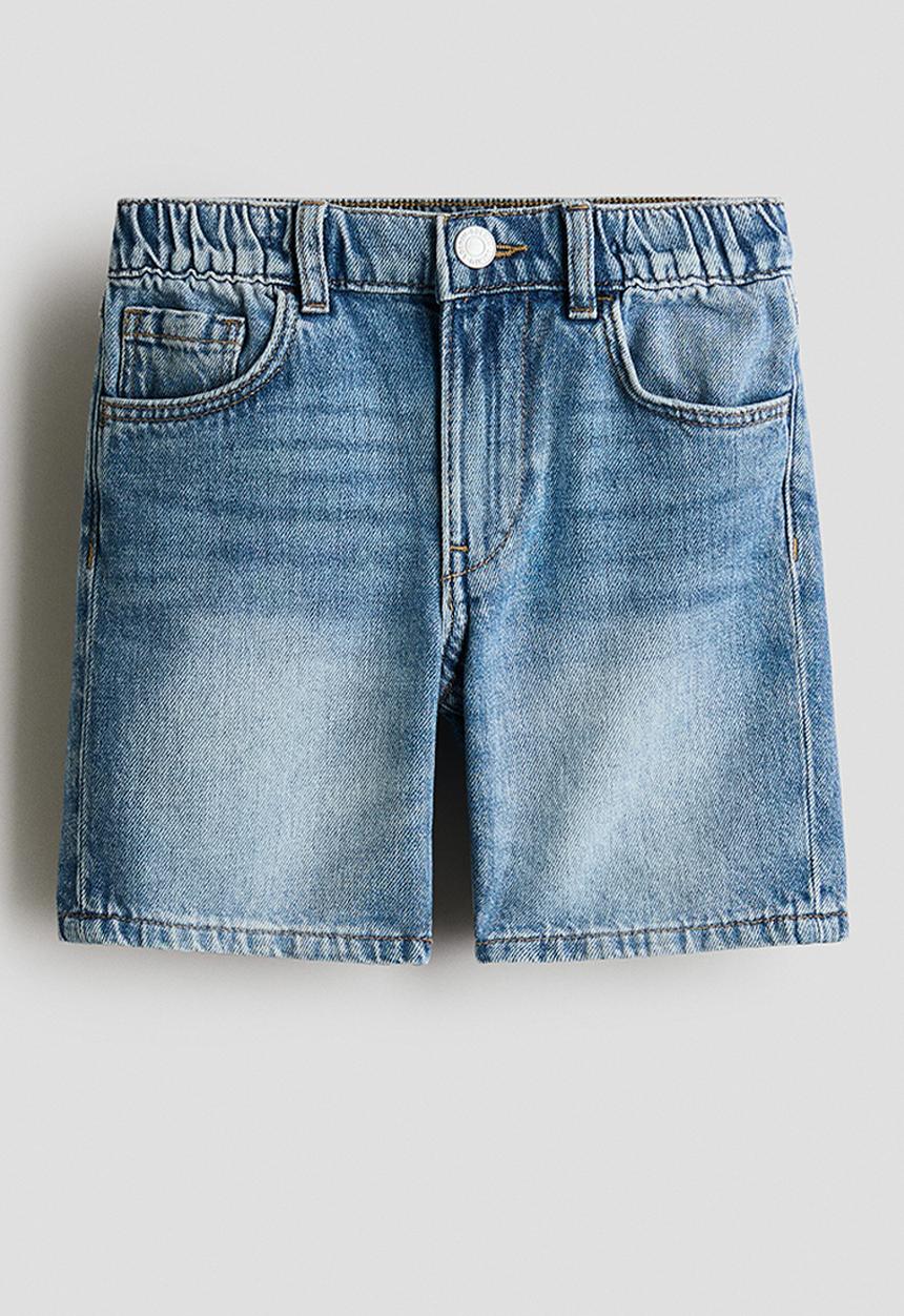 H&M - Loose fit denim shorts - light denim blue