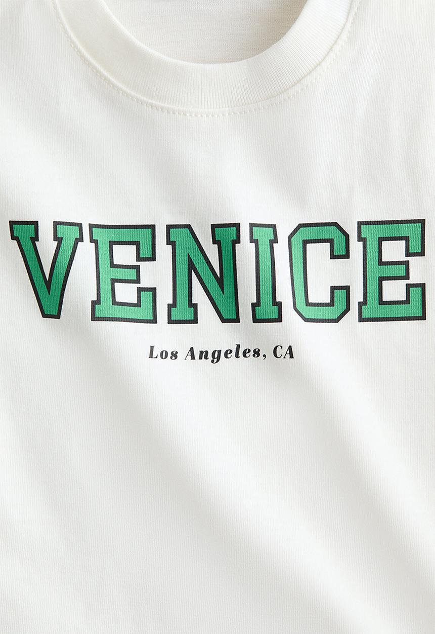 H&M - Printed cotton t-shirt - Cream/Venice