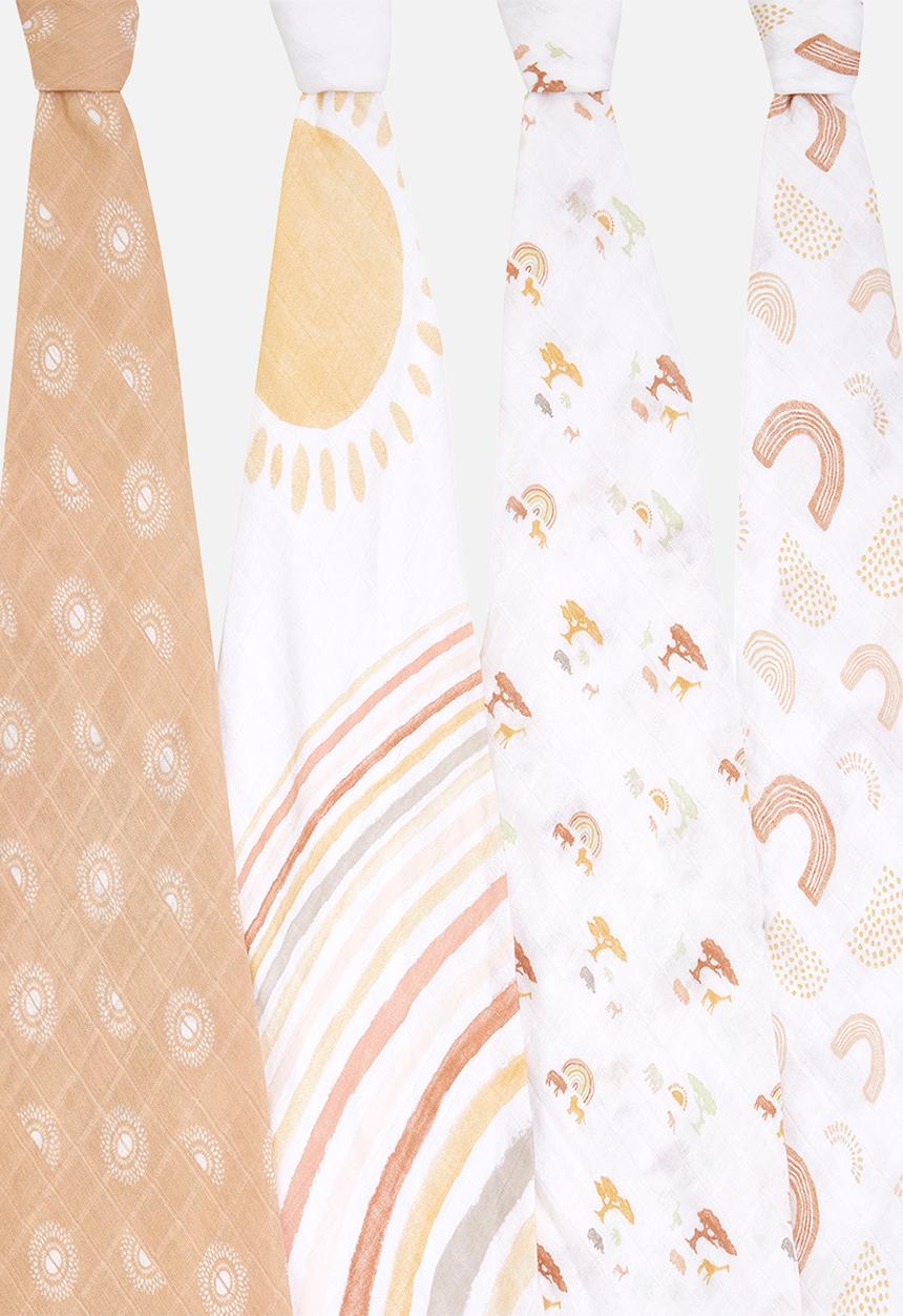 Aden & Anais - Large Swaddles Cotton Muslin 4Pk - Keep Rising 4-Pack