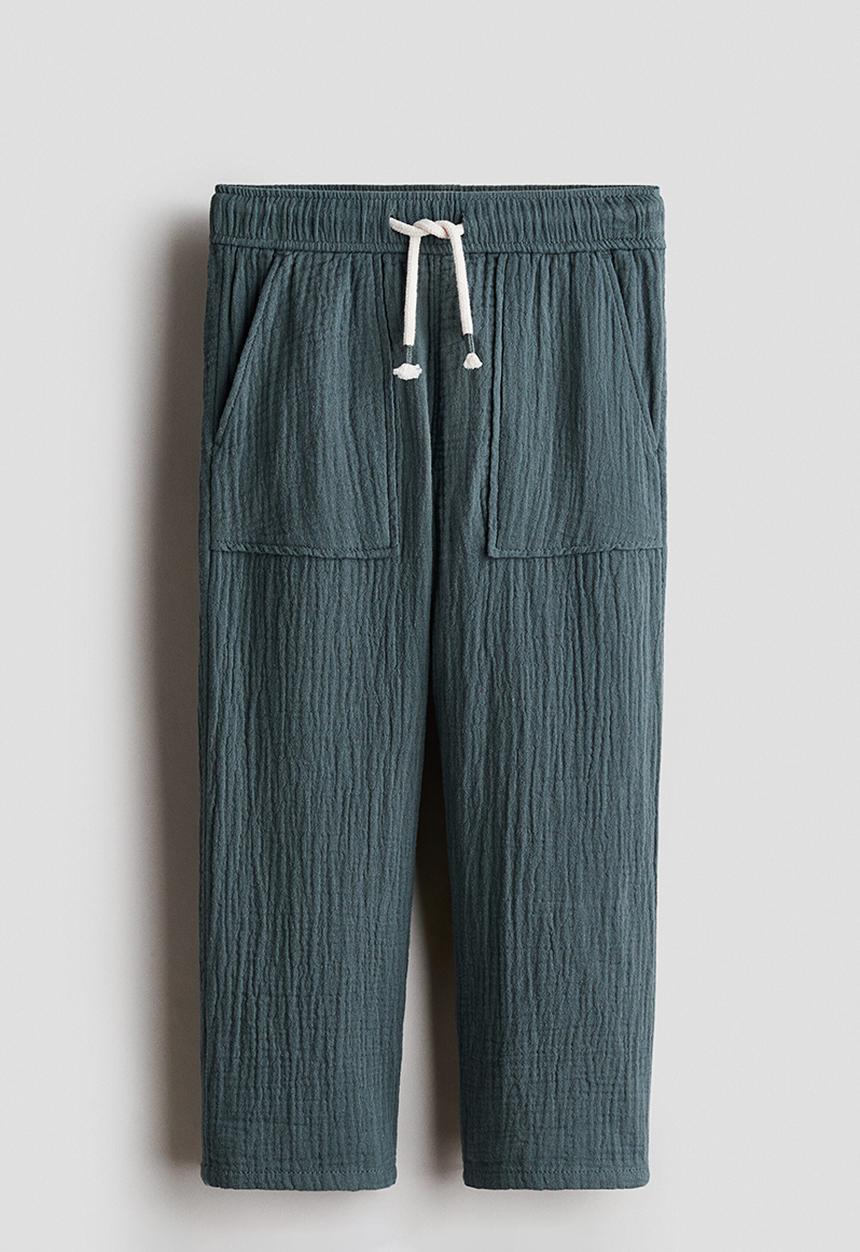 H&M - Muslin drawstring trousers - teal