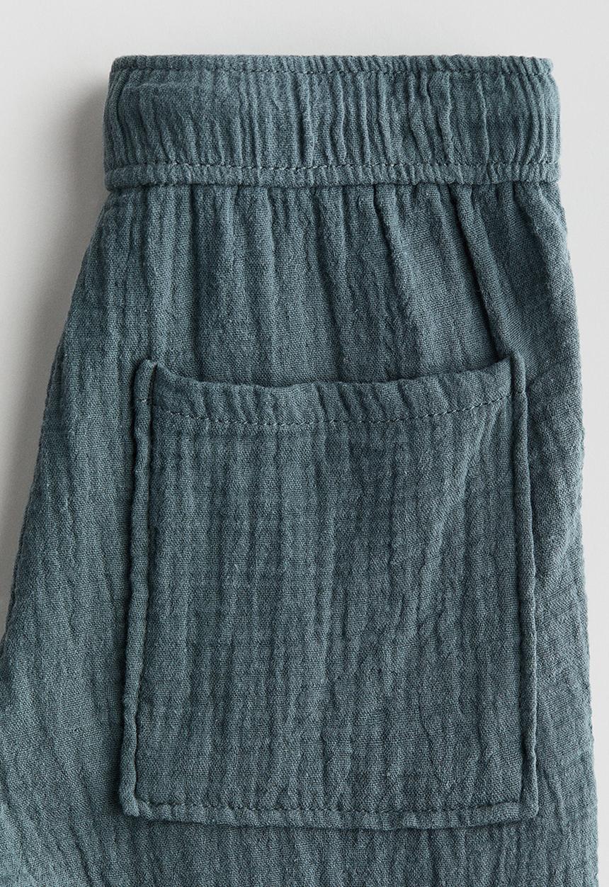 H&M - Muslin drawstring trousers - teal