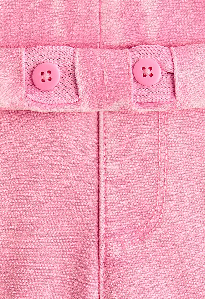 H&M - Denim-look wide-leg jeggings - pink