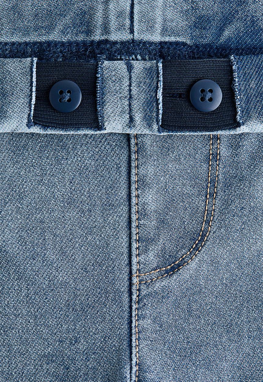 H&M - Denim-look wide-leg jeggings - light denim blue