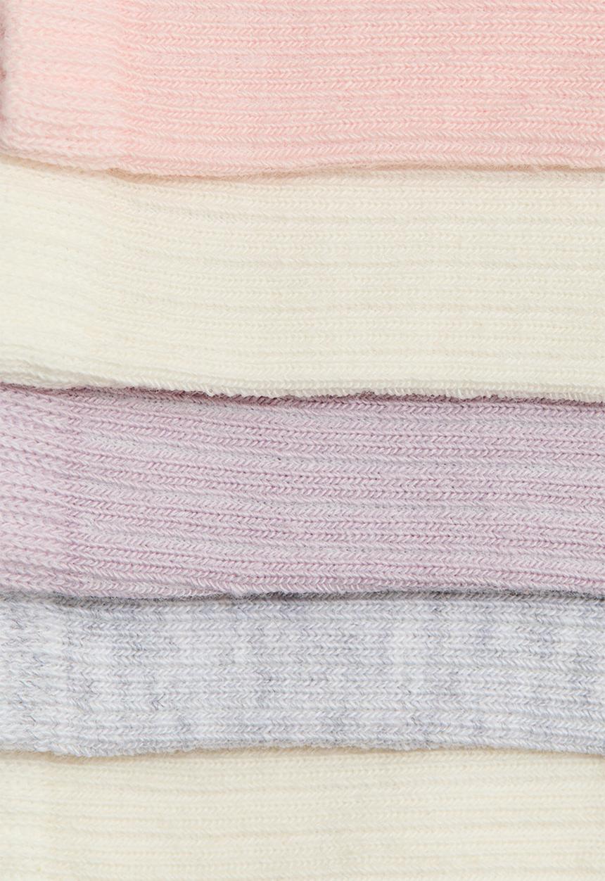 H&M - 5-pack socks - light pink/cream