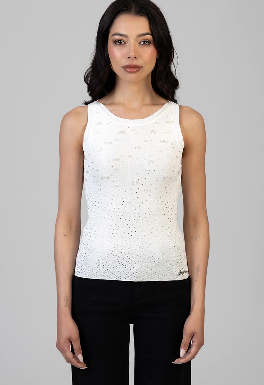SISSY BOY - Cut Me Loose Knit Top - Off White