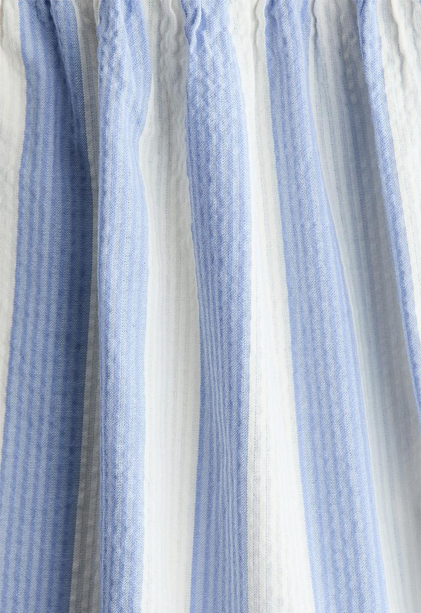 H&M - Patterned seersucker dress - light blue/striped