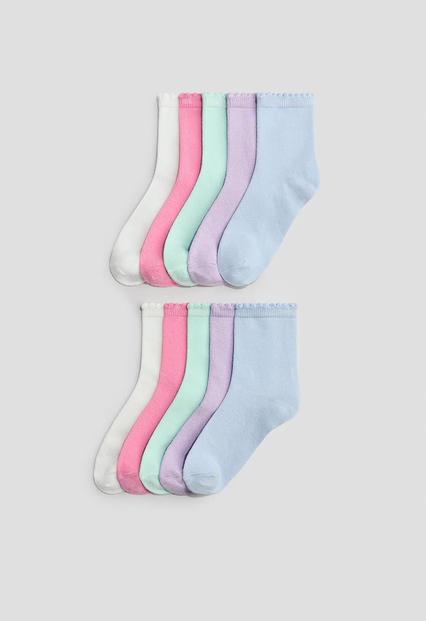 H&M - 10-pack socks - pink/mint green