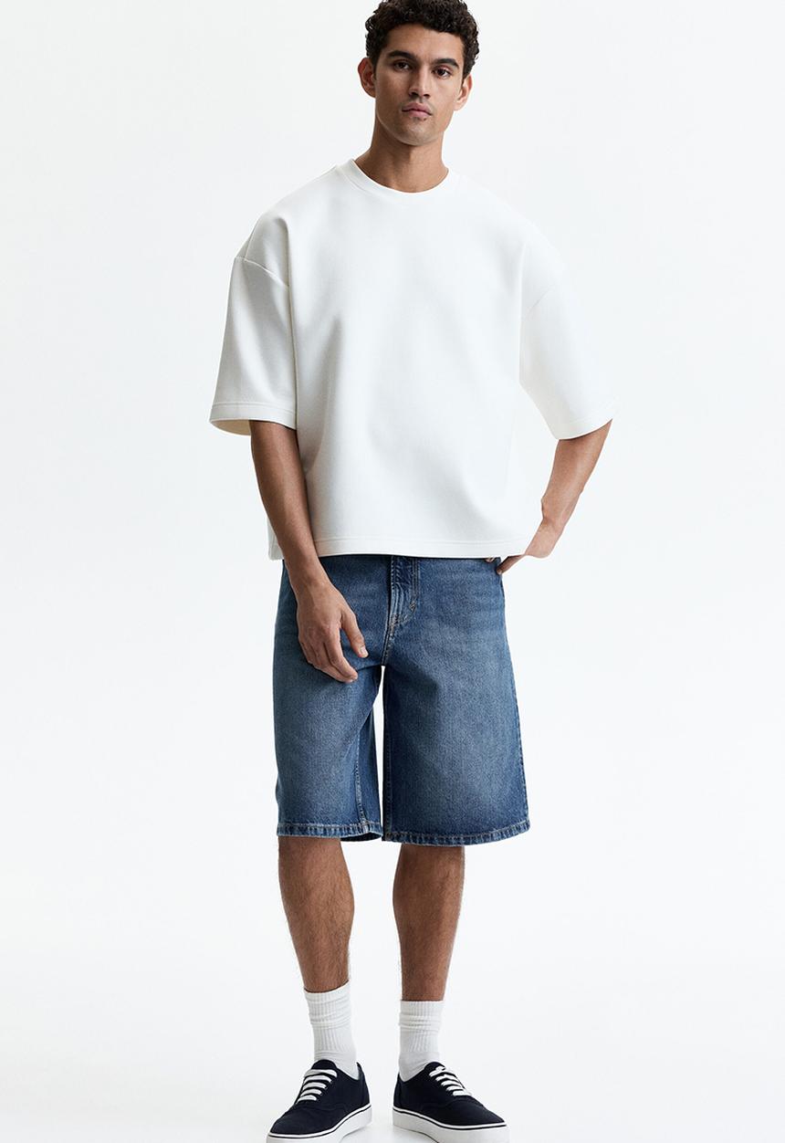 H&M - Baggy denim shorts - denim blue