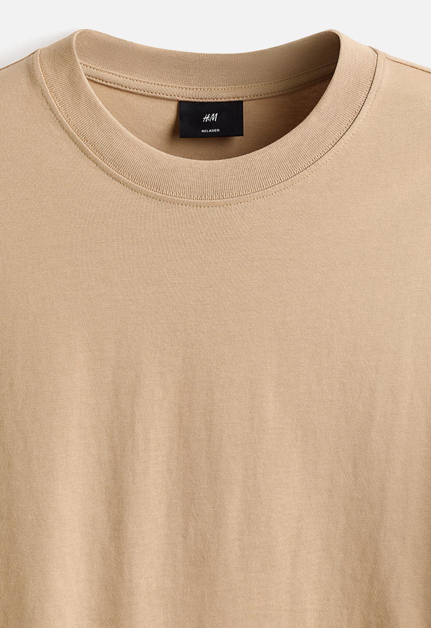 H&M - Relaxed fit T-shirt - beige