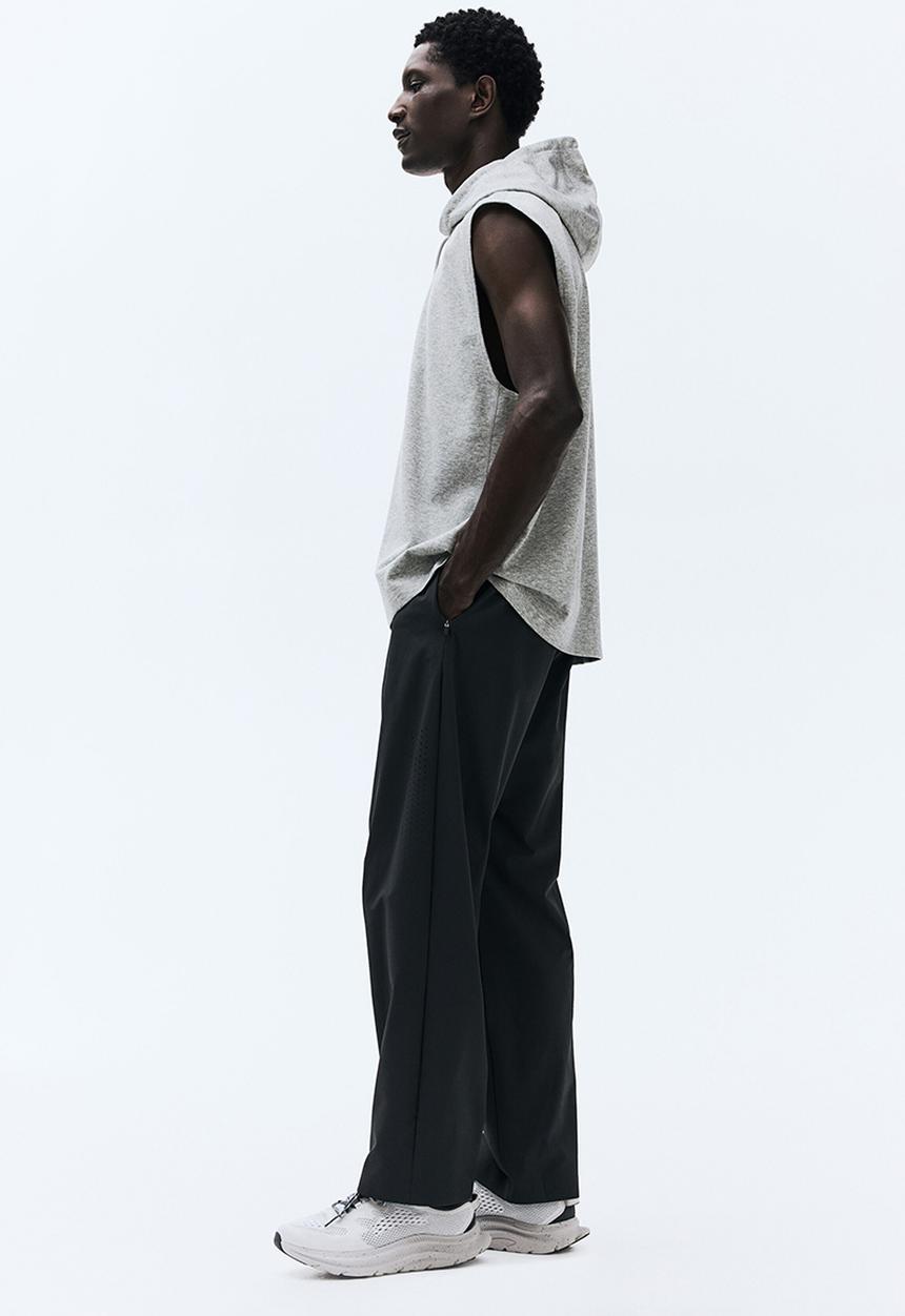 H&M - Regular fit sleeveless sports hoodie with drymove™ - grey marl