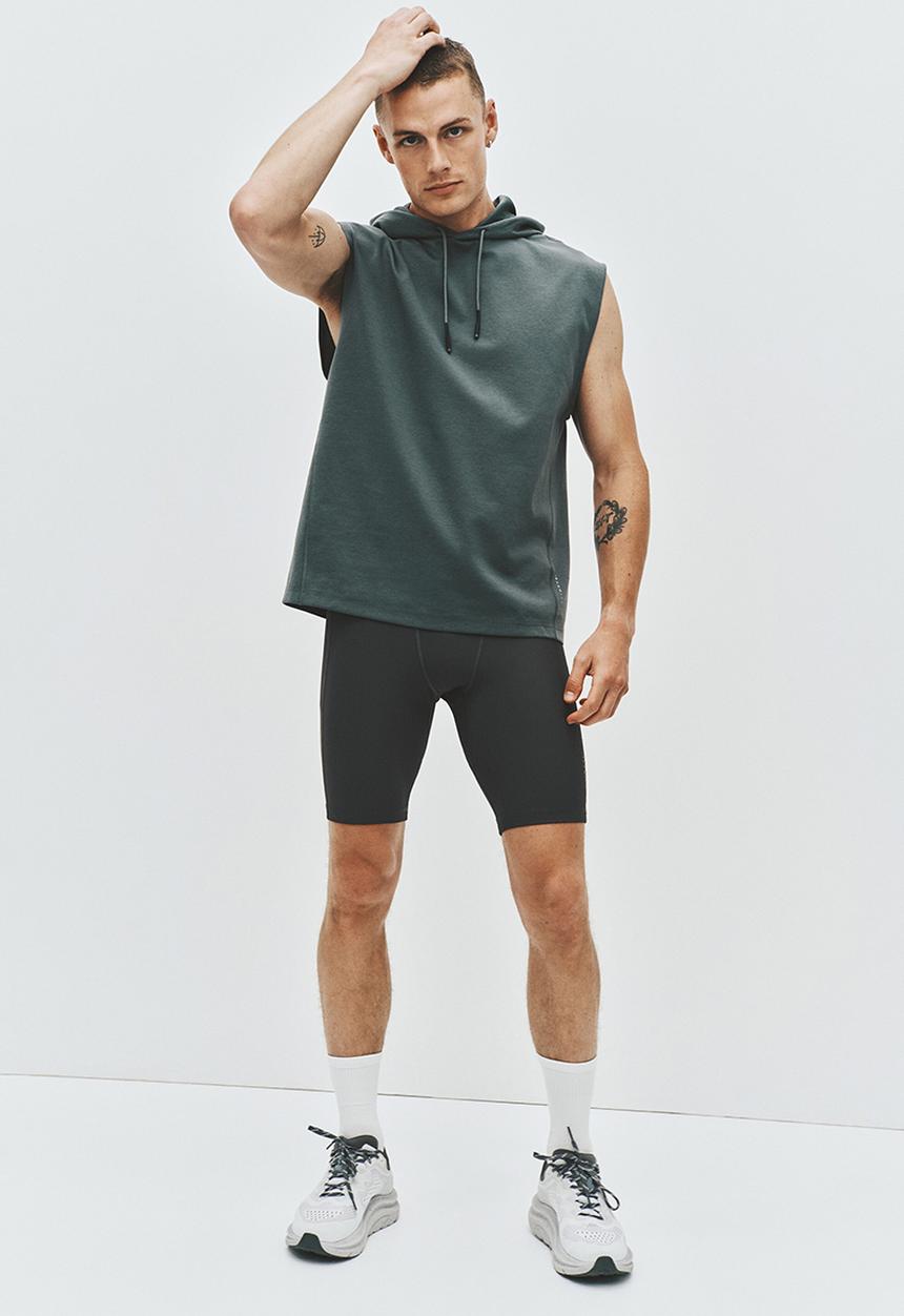 H&M - Regular fit sleeveless sports hoodie with drymove™ - dusty green