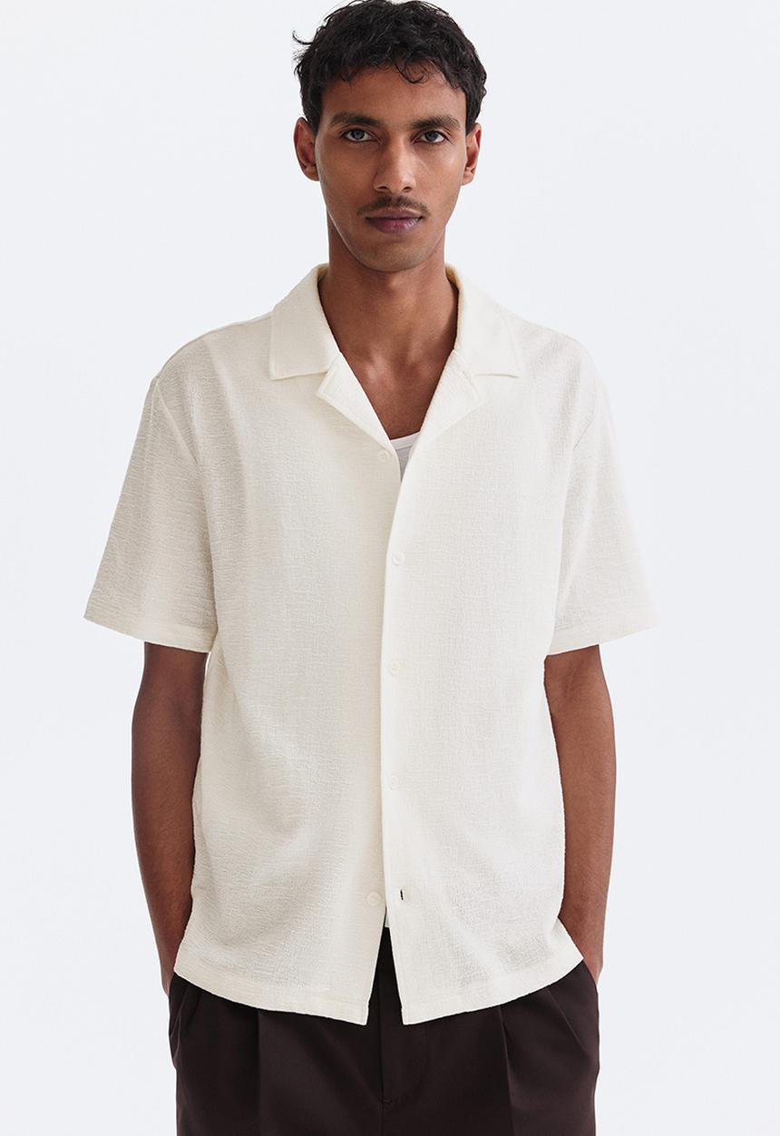 H&M - Regular fit resort shirt - cream