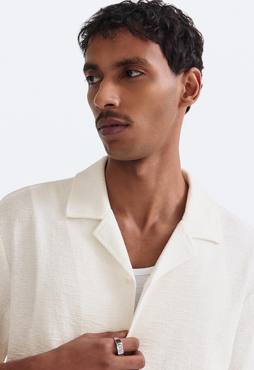 H&M - Regular fit resort shirt - cream