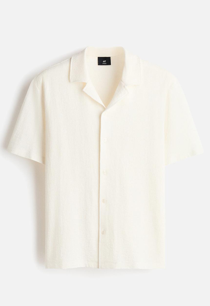 H&M - Regular fit resort shirt - cream