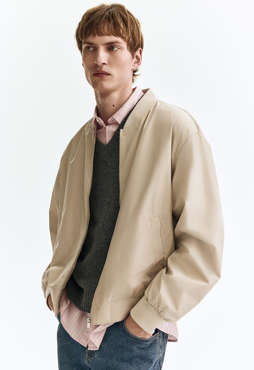 H&M - Lightweight bomber jacket - light beige
