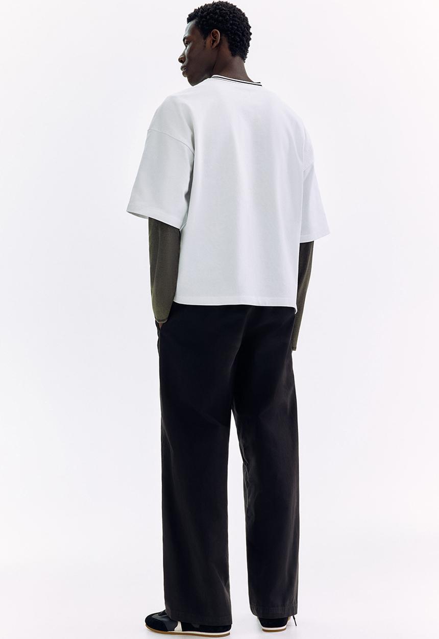 H&M - Relaxed fit twisted trousers - black