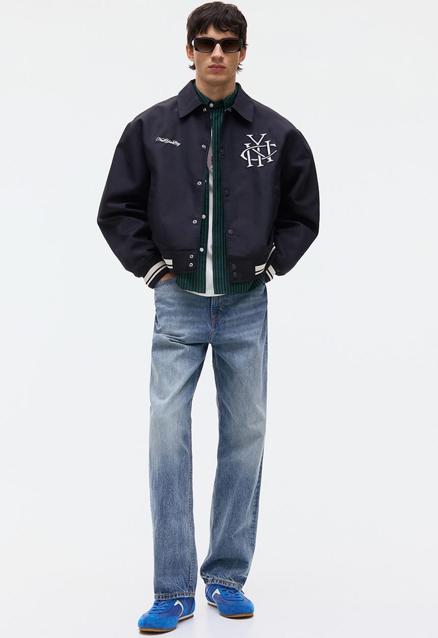 H&M - Baseball jacket - navy blue/nyc