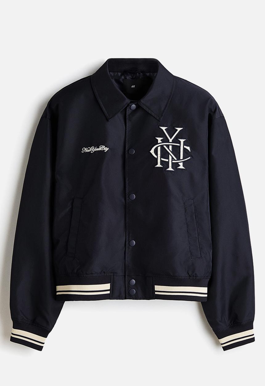 H&M - Baseball jacket - navy blue/nyc