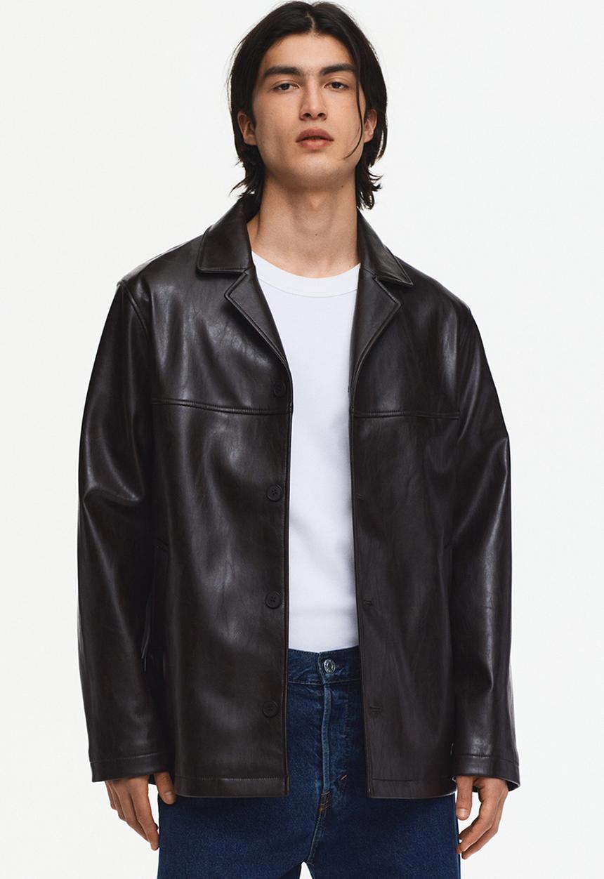 H&M - Coated jacket - dark brown