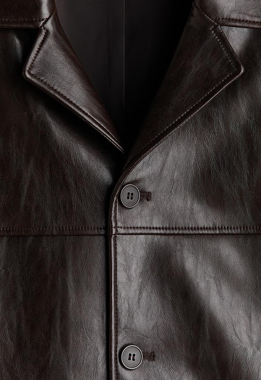 H&M - Coated jacket - dark brown