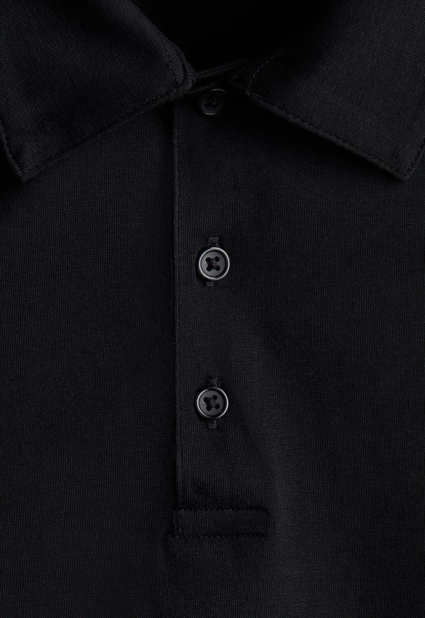H&M - Slim fit polo shirt  - black