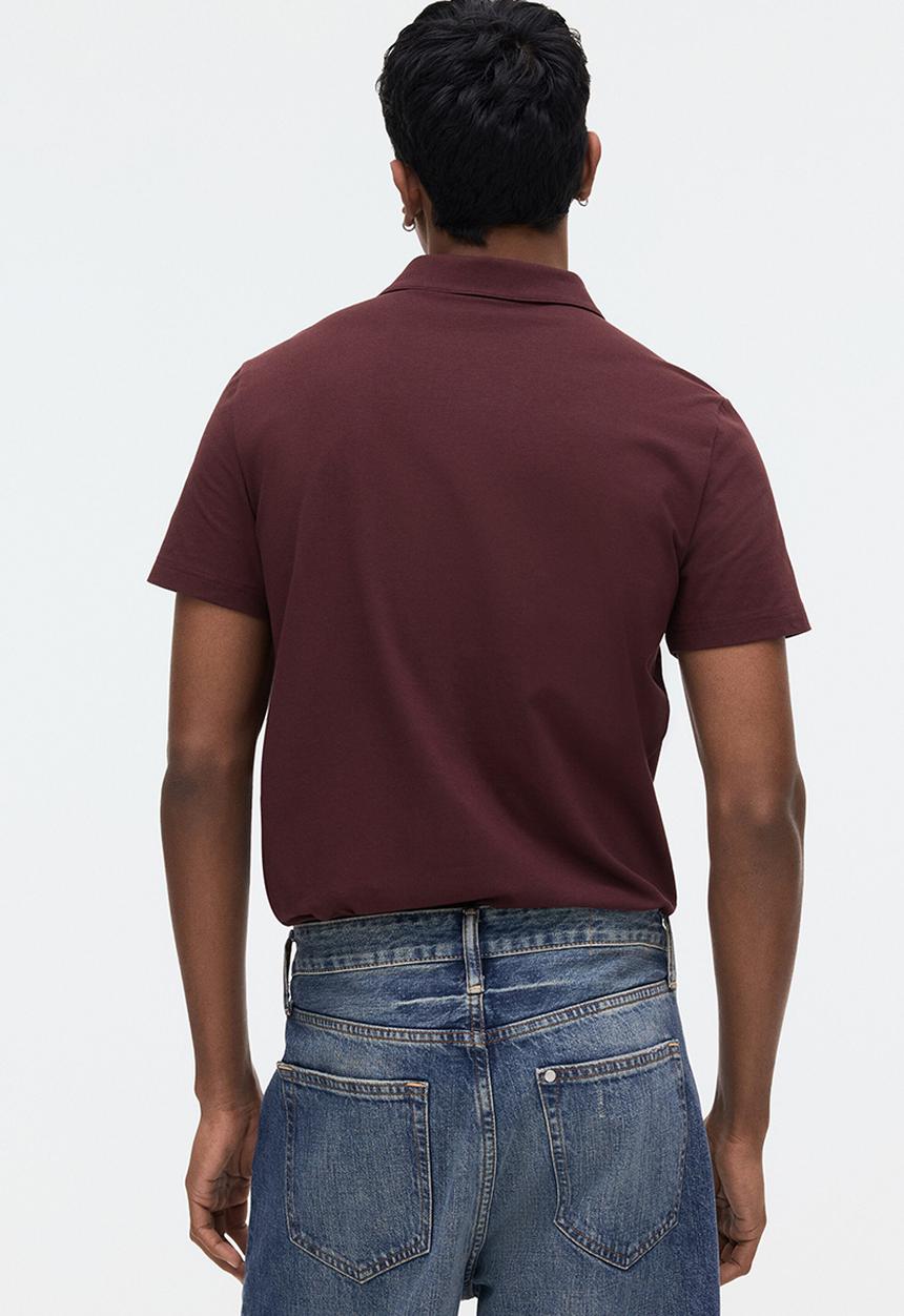 H&M - Slim fit polo shirt  - burgundy