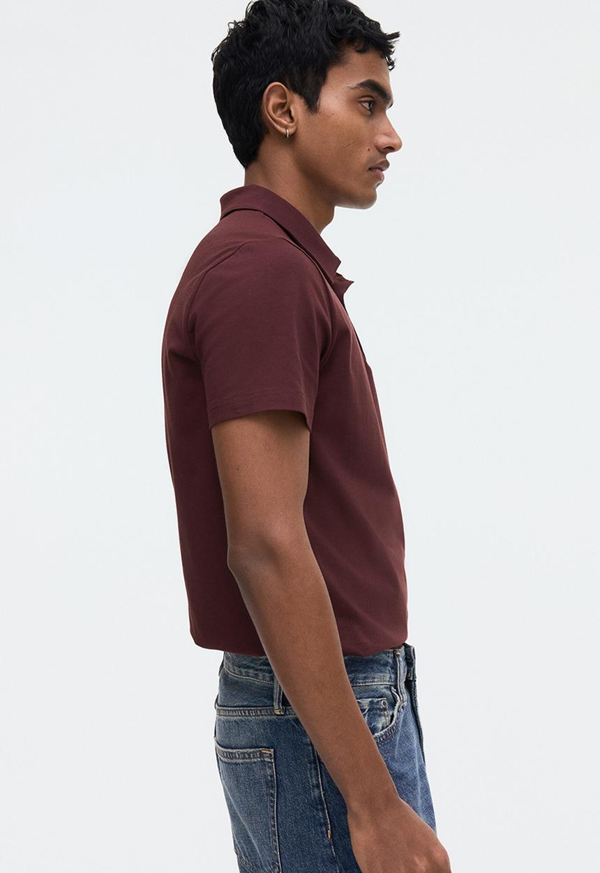 H&M - Slim fit polo shirt  - burgundy